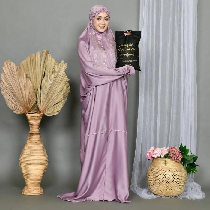 Mukena Terusan Dewasa Sutra Bordir Krisdayanti Sutra Series lembut premium