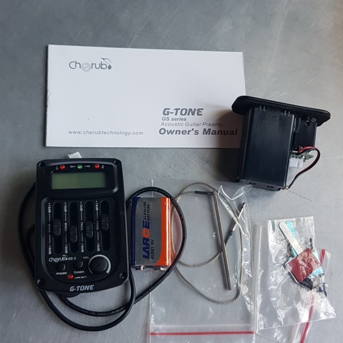 Acoustic Guitar Preamp Gitar Akustik G Tone Gtone Cherub Gs3 Gs 3