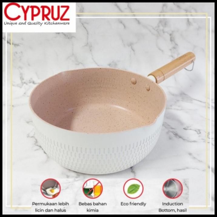 CYPRUZ SN0272 20CM Sauce Pan Milk Pan Putih WHITE Color Series Panci