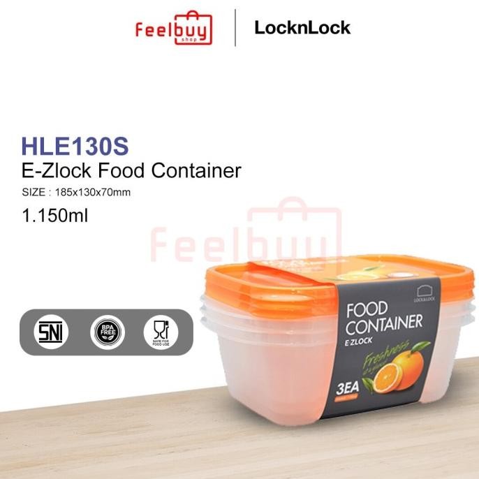 

SALE! LOCKNLOCK EZ LOCK 1150ML/3PCS HLE130S FOOD CONTAINERT JERUK