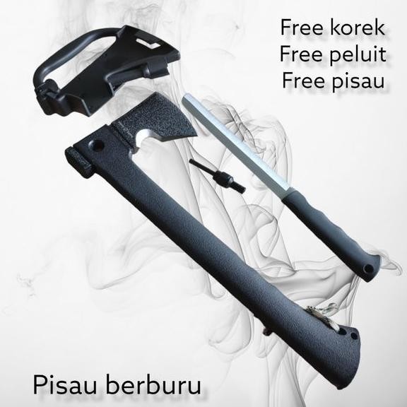 KAPAK KAMPAK AXE TACTICAL SURVIVAL OUTDOOR CAMPING OFFROAD w/ GERGAJI
