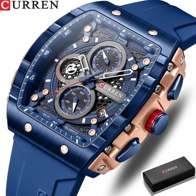 Curren Terbaru Jam Tangan Pria Anti Air Chrono Aktif Jam Tangan Cowok
