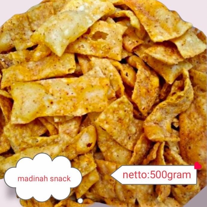 

SALE! KERIPIK PANGSIT PEDES JERUK 500GR