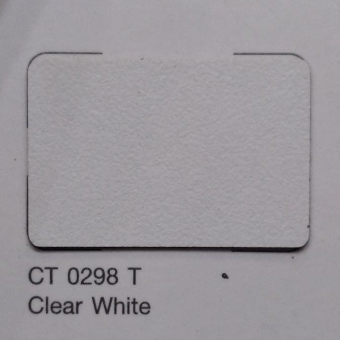 

SALE! HPL CARTA CLEAR WHITE (KULIT JERUK) CT 0298T