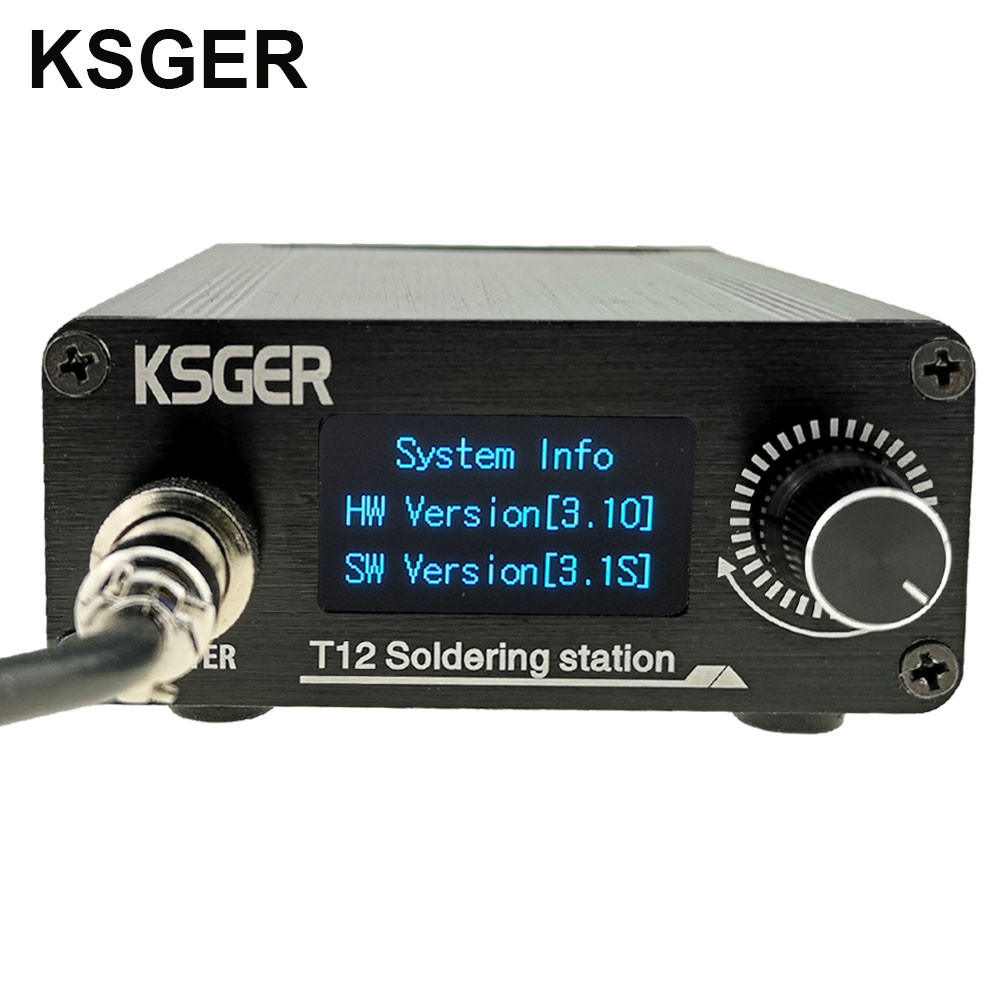 KSGER STM32 V3.1S T12 Stasiun Soldering OLED 1.3-inch, 120W, 50-480°C, Auto Standby & Shutdown