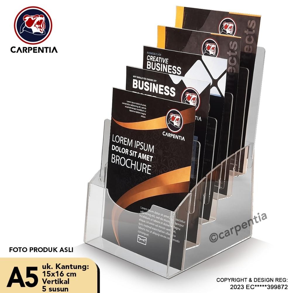 

ANGELO CAENTIA TEMPAT BROSUR AKRILIK 5 TINGKAT UK. A5 - DISPLAY FLYER TIPE E 5 SUSUN