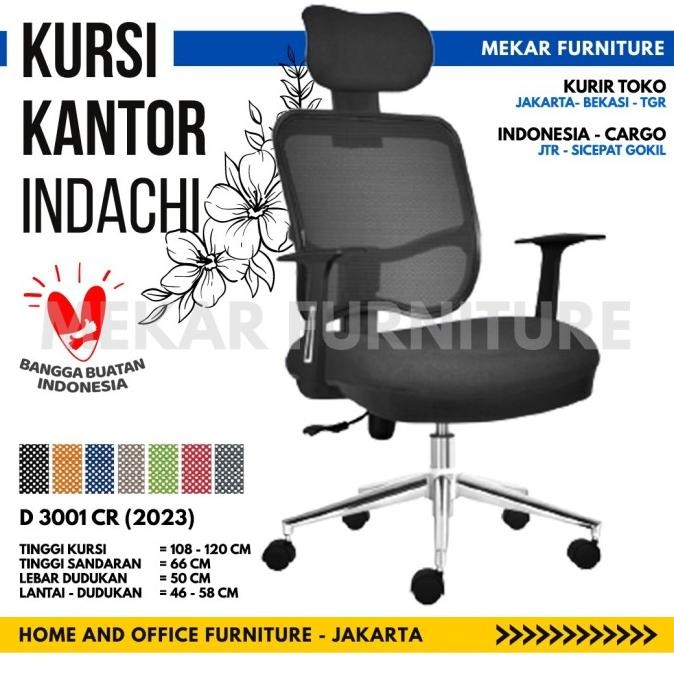 Kursi Kantor Indachi D 3001 Cr - Kaki Chrome
