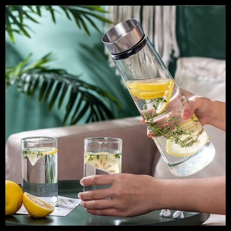 terbaru  botol minum kaca lanzador kulkas minuman dingin glass pitcher ready
