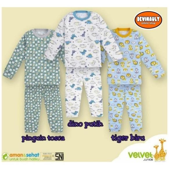 KLO Velvet setelan panjang 2-10 tahun baju tidur anak laki-laki