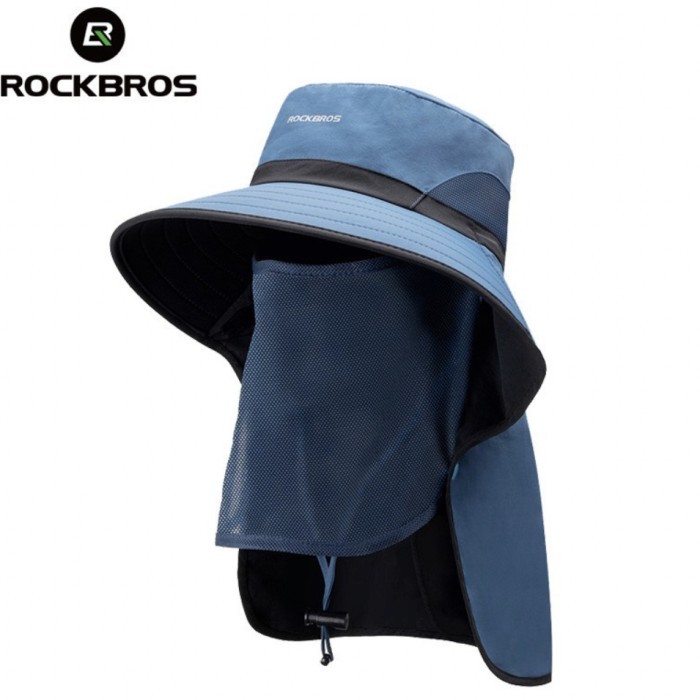 TERBARU ROCKBROS LF8037 LF8037-2 Sunscreen Sun Hat Full Face Mask Riding Golf
