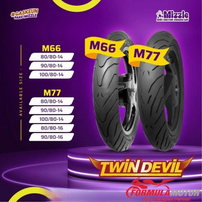 Ban Motor Mizzle M77 Tubeless - Ban Motor Mizzle Ring 14 Tubles
