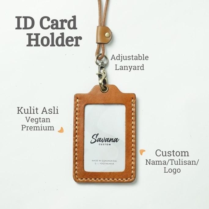 

Id Card / Name Tag Holder / Dompet Id Card Kulit - Custom Nama