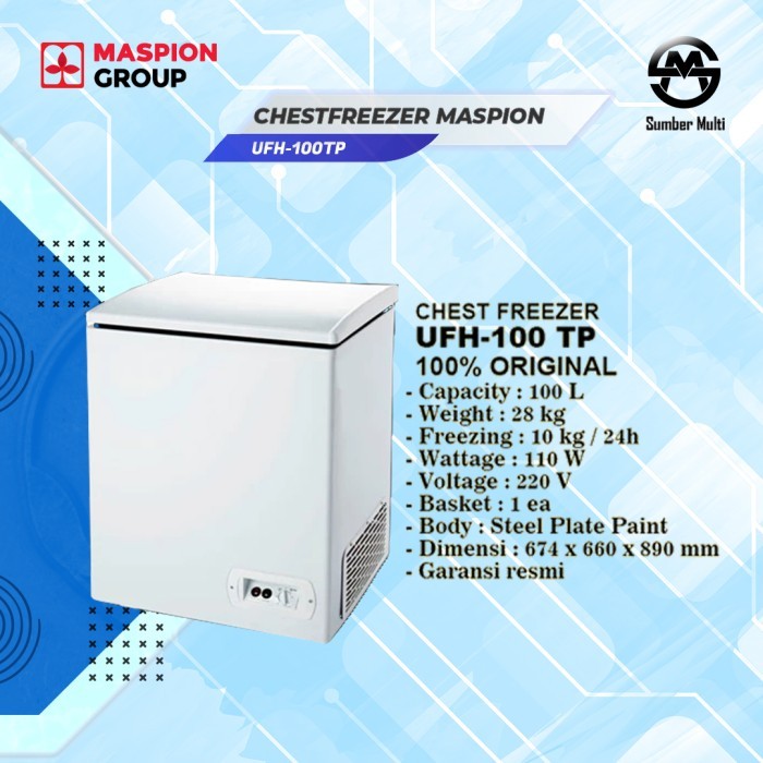 UCHIDA/ MASPION UFH-100TP CHEST FREEZER 100 LITER