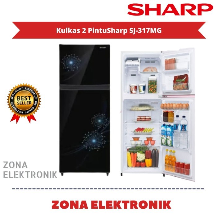 Kulkas 2 Pintu SHARP SJ-317MG-DB / SJ317MG