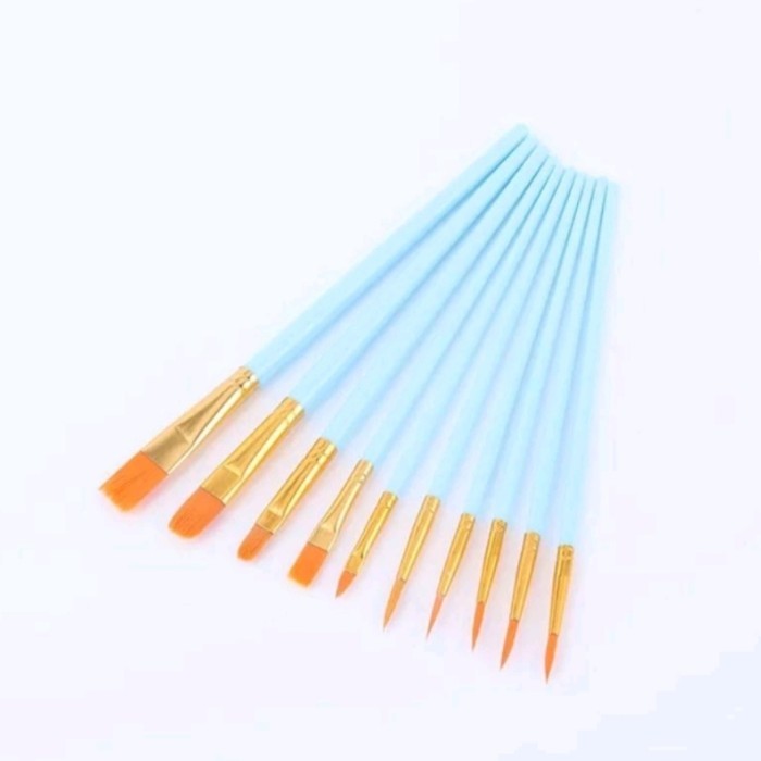 10PCS SET KUAS LUKIS/SET KUAS MELUKIS CAT/PAINTING BRUSH