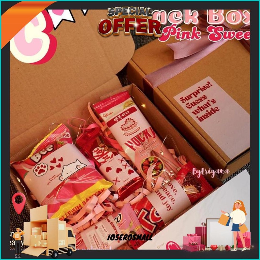 

Hampers Snack Box Set Kado Jajan Makanan Minuman Makanan Ringan Ulang Tahun Valentine Wisuda Anniversary Sempro Hari Guru Pink Sweet Series Food Gratis Ongkir