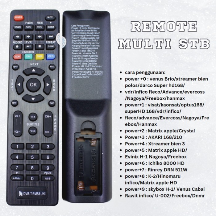 REMOT REMOTE STB UNIVERSAL XTREAMER BIEN - BIEN 3 FREEBOX