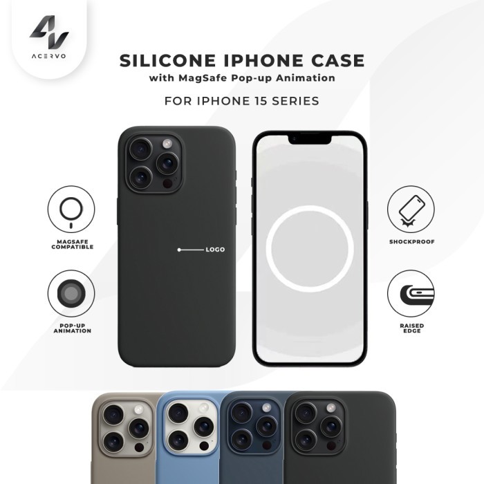 Iphone 15 Series Silicone Case With Magsafe Pop-Up Animation Soft Case