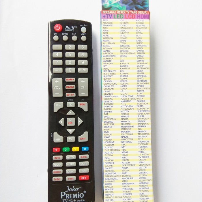 REMOT/REMOTE TV LCD/LED ADVANCE/AKIRA/AOYAMA/ASATRON MULTI/UNIVERSAL