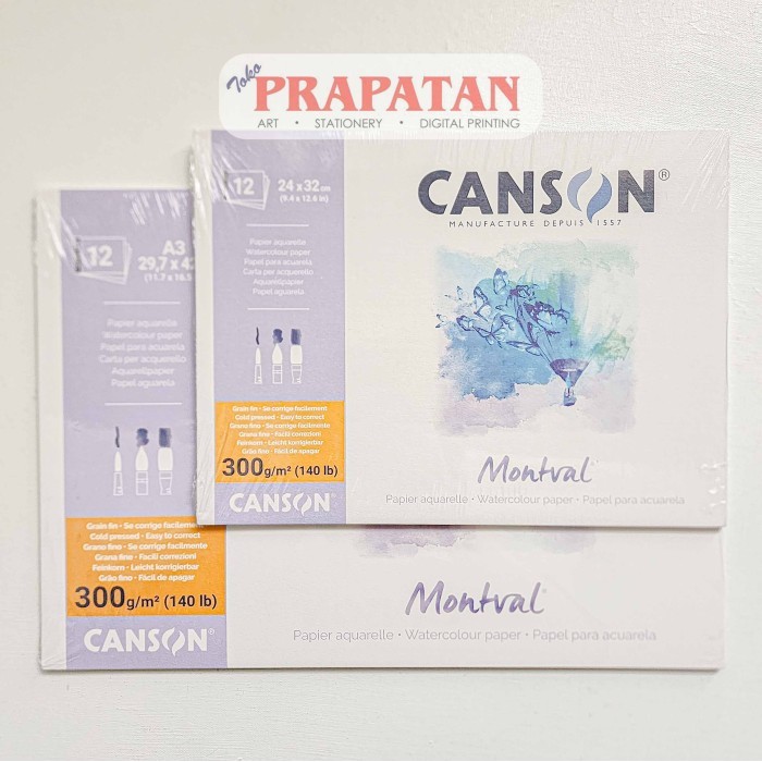 

Canson Montval Watercolor Book Pad 24x32cm | Buku Cat Air