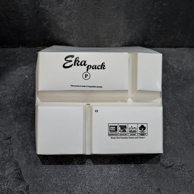 Lunch Box sekat 4 isi 100 pc Paper Rice Box Dus Nasi Ergopak