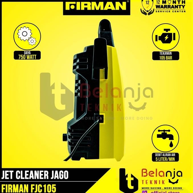 Firman Mesin Jet Cleaner Fjc 105 Steam Motor Dan Mobil 750Watt
