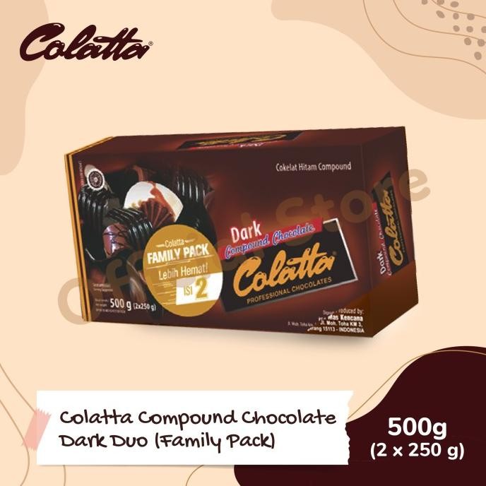 

Colatta Compound Chocolate Dark Duo (Family Pack) Coklat Batang-2X250G