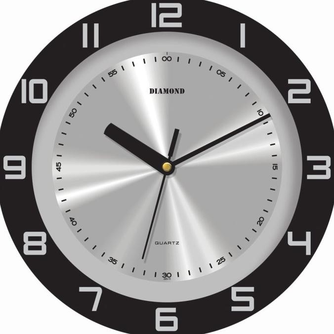 Jam Dinding Diamond 202T - Hitam