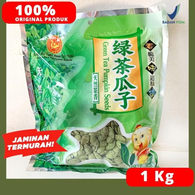 

THEO KUACI /KWACI RASA TEH HIJAU / GREEN TEA BIJI LABU 1KG CHEN LIANG JI