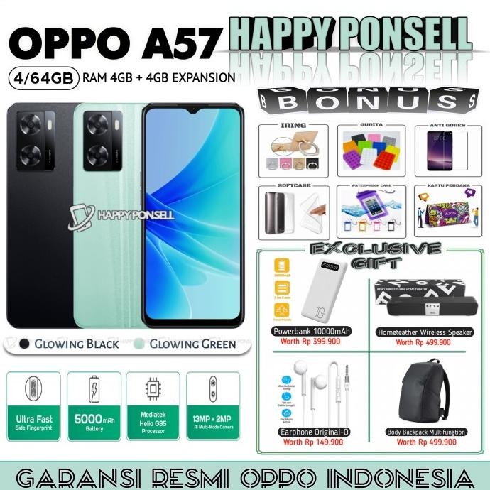 Oppo A57 2022 A 57 Ram 4/64 | A57 4/128 | A57 6/128 Garansi Resmi Oppo