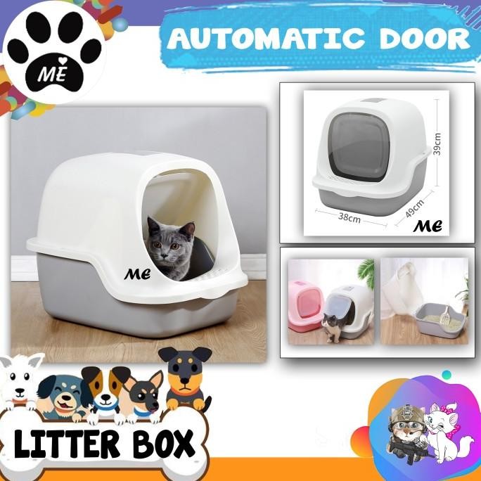 Tempat Pasir Kucing " Cat Litter Box Otomatis Door " Bak Pasir Kucing