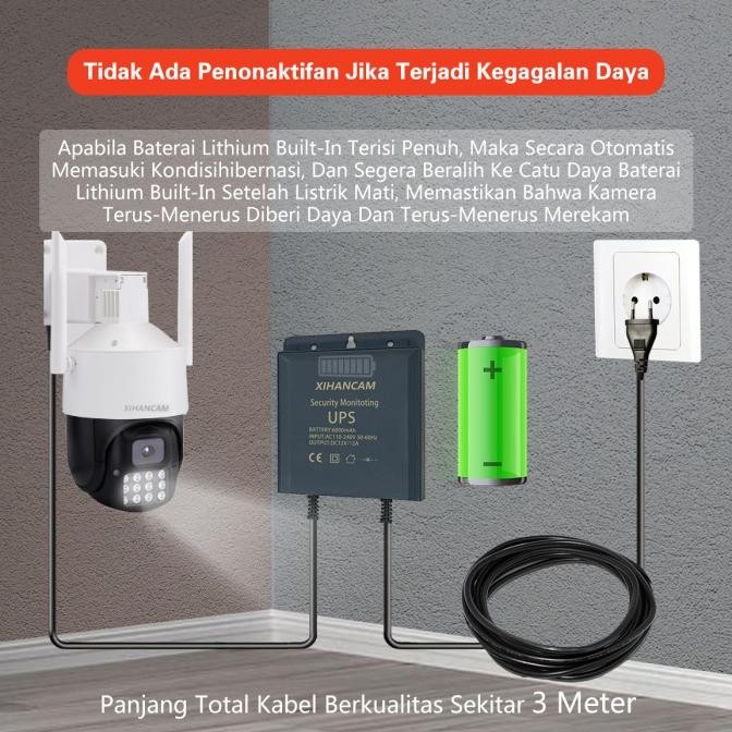 Terkini Xihancam Ups Mini Travel Adaptor Cctv Baterai Internal Dc 12V 2A Neo