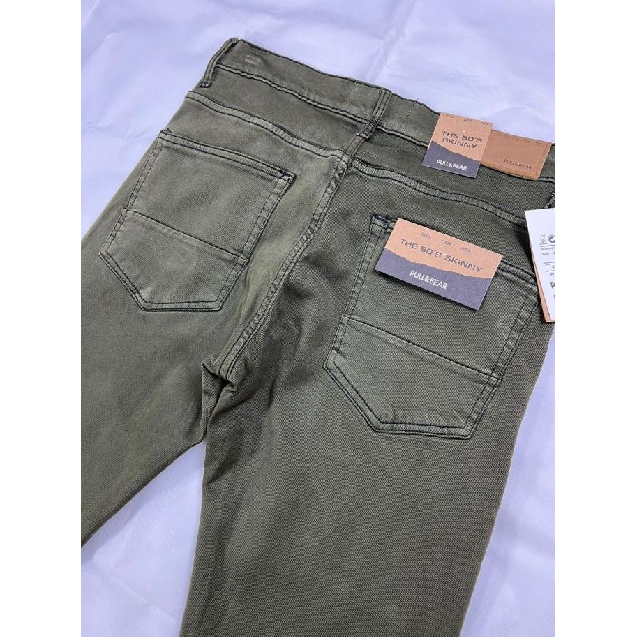 Celana Jeans Green Army Pria Skinny Fit Soft Jeans Hijau Army Wawanstore62