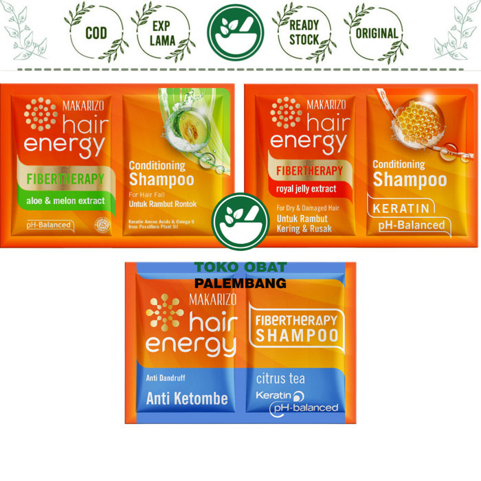 Makarizo Hair Energy Conditioning Shampoo 10Ml Sampoo Rambut Rontok