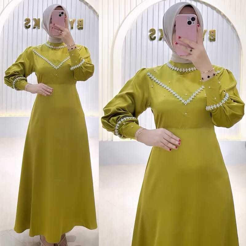 Gamies Terbaru Dress Muslimah Fashion Wanita Baj Gamis Lengan Pnjng Murah Jubah Cewek Muslimah Dris 