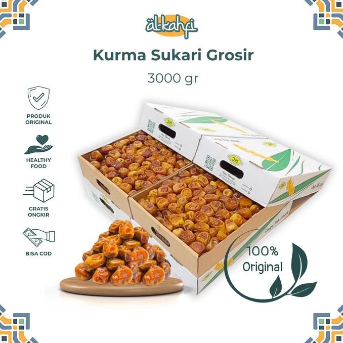 

Kurma Sukari Dus 3 Kg | Kurma Basah Enak Super Premium