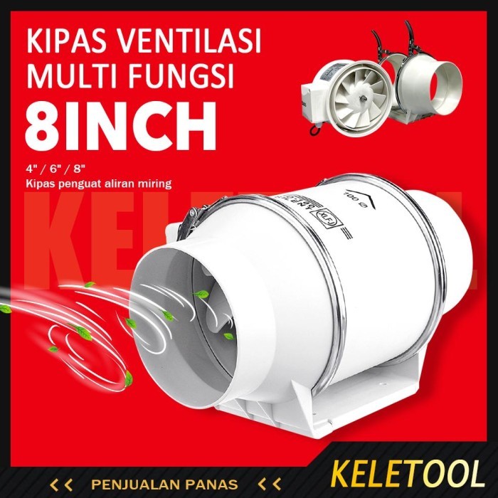 TERLARIS KELETOOL kipas blower 4 inch kipas penyedot udara ruangan blower