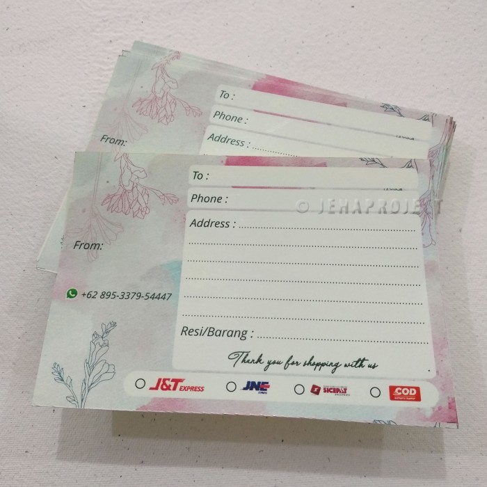 label pengiriman olshop custom / sticker label pengiriman