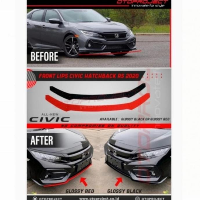 * Otoproject Front Lips List Bumper Depan Mobil Civic Turbo Hatchback