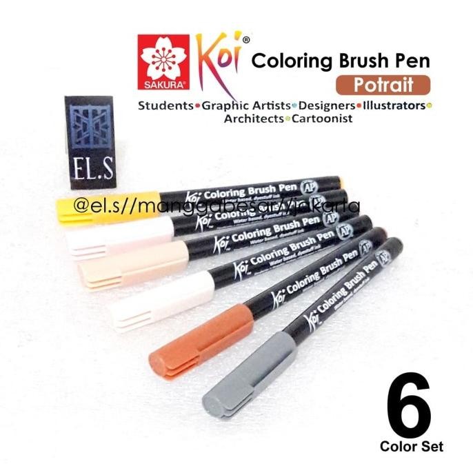 

Sakura Koi Coloring Brush Pen 6 Potrait Color Set