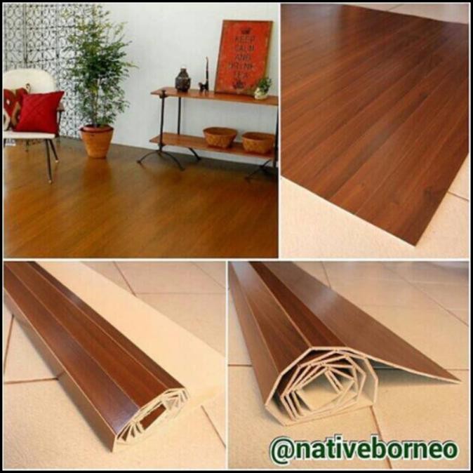 182X245 Karpet Kayu Gulung, Tikar Kayu Kalimantan, Karpet Plywood Kayu