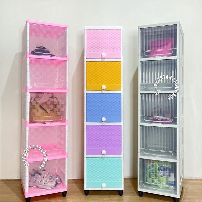 

BEBAS ONGKIR - Lemari Cabinet Plastik Serbaguna Club Flip Susun 5 SINGLE