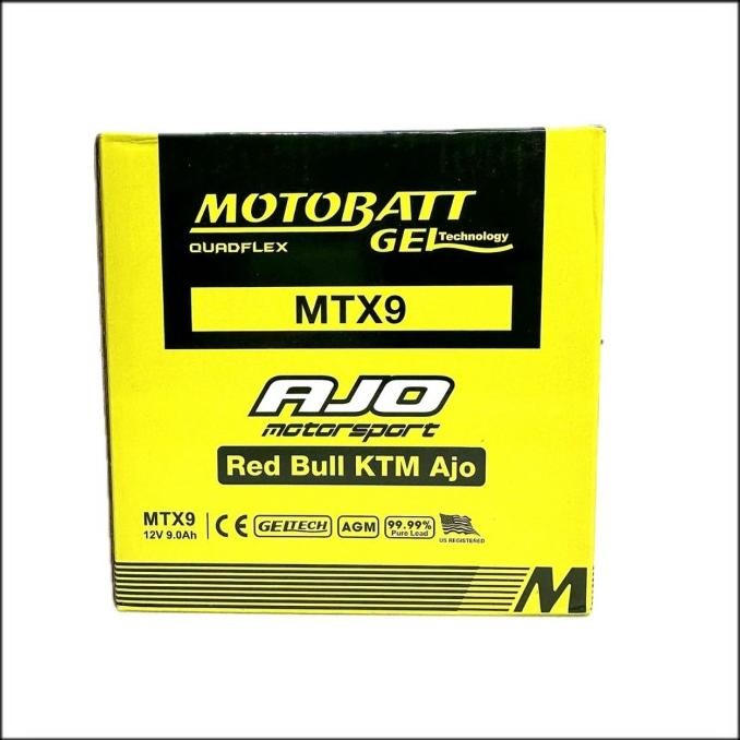 Aki Motor Bajaj Pulsar 180 Motobatt Mtx9 Aki Kering / Aki Gel