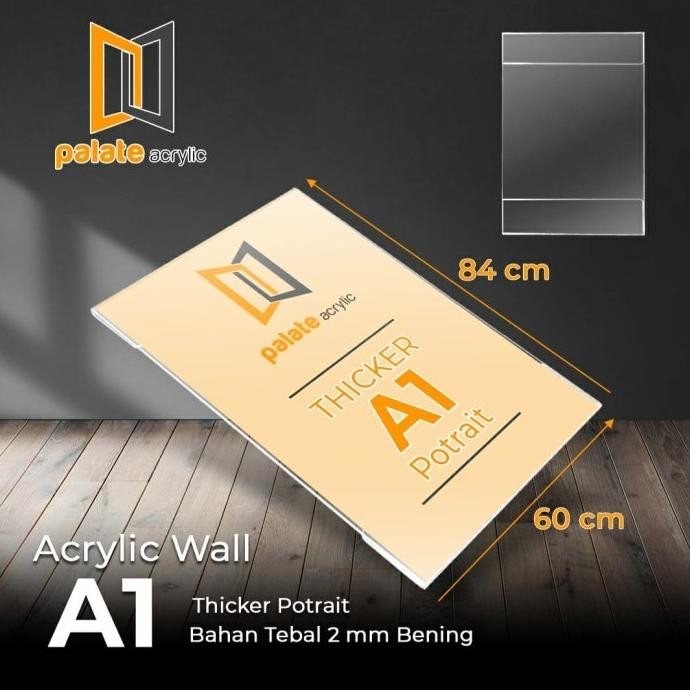 

BEBAS ONGKIR - akrilik wall A1 / acrylik / thicker / akrilik dinding brosur 2MM