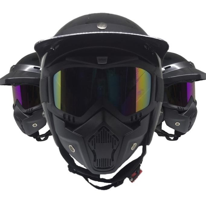 Helm Bogo Retro Goggle Mask Goggle Masker