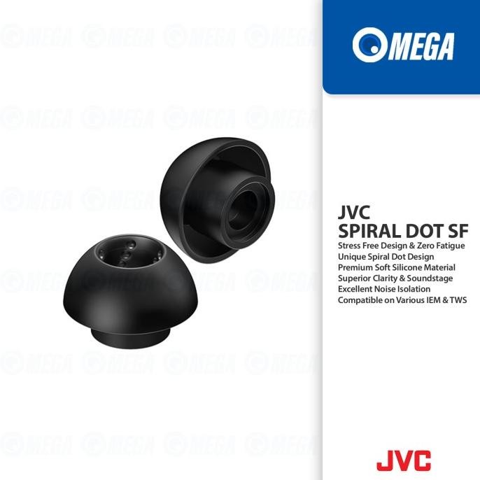 ori - jvc spiral dot sf stress free ep-fx11 silicone eartips for iem & tws