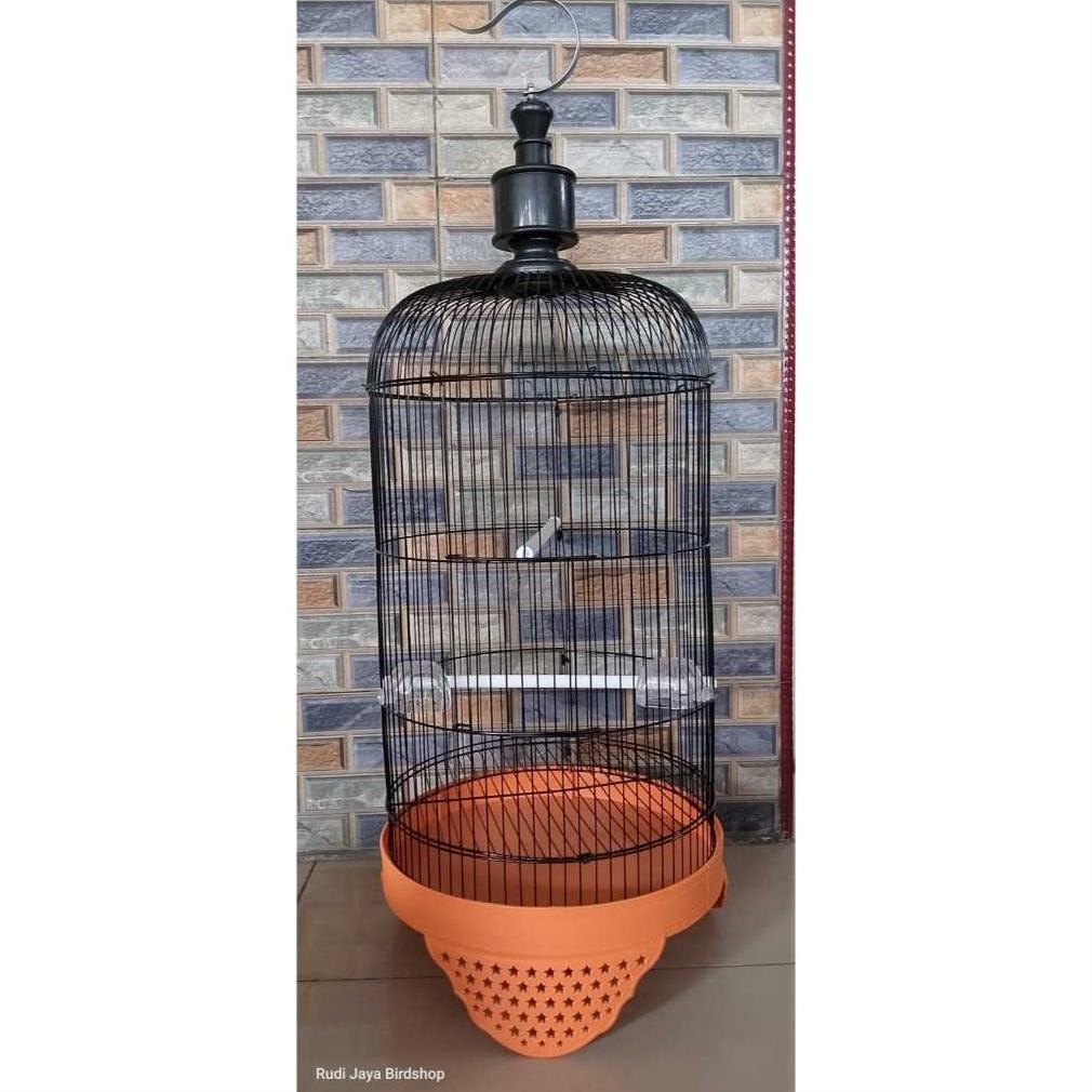 ukd- SANGKAR LOVEBIRD KAPSUL T3 KAKAN ATAP LENGKUNG TEBOK MOTIF BINTANG WARNA KANDANG BURUNG TRUCUK 