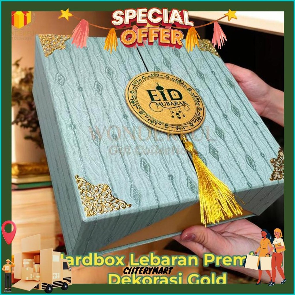 

Hardbox Lebaran/Ramadhan/Idul Fitri Pyramid Magnet Biru Putih Dekorasi Siku Gold 23 X 23 X 9 Cm - Rmd-Pyr-Sk-S Cod