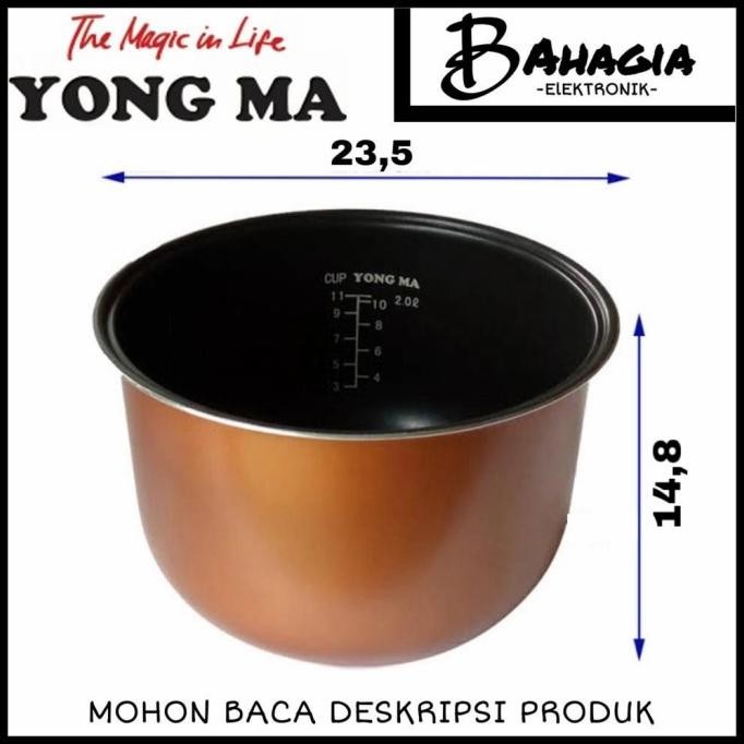 Panci Teflon Yongma Inner Pot Magic Com Yongma 2 Liter // Non Wing Ori