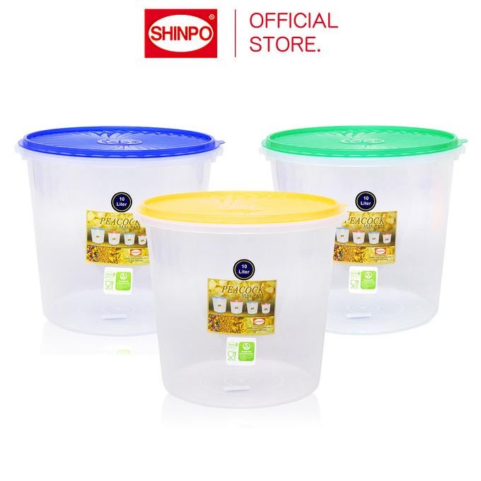 SHINPO Toples Plastik Dengan Tutup 10 Liter Sealware Jar SPO-SIP-610